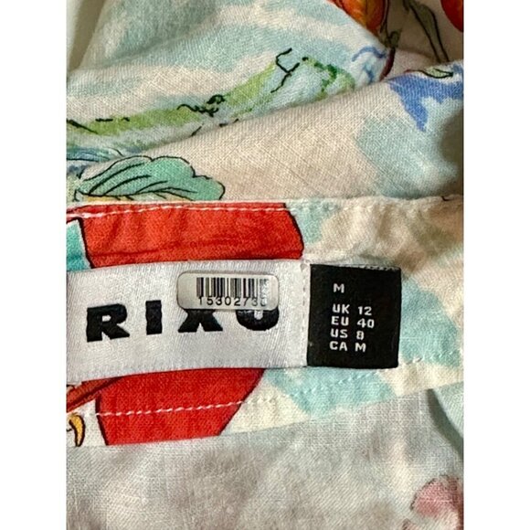 Rixo Camile Ruffle Mini Dress Multicolor in 8 Womens Linen ruffle - Picture 8 of 16